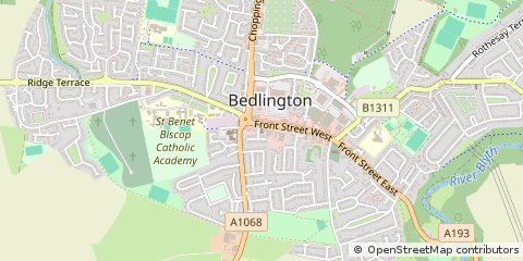 Map of Bedlington