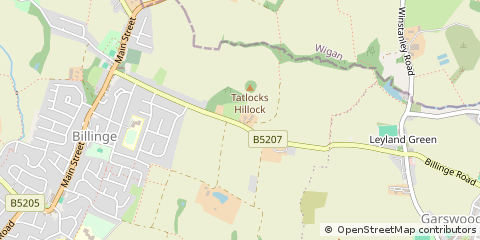 Map of Wigan, Lancashire