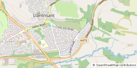 Map of Pontyclun, MID Glamorgan