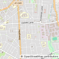 Map of Dagenham, Essex
