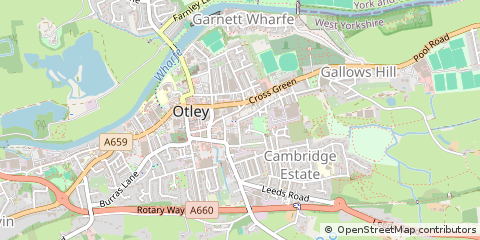 Map of Otley, West Yorkshire