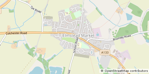 Map of Elmstead Market, Essex