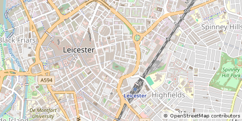 Map of Leicester, Leicestershire