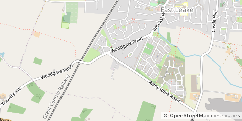 Map of East Leake, Leicestershire