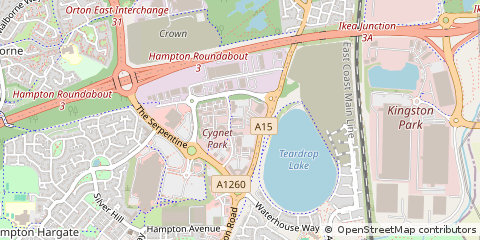 Map of Peterborough, Hampton
