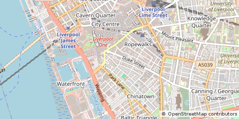 Map of Liverpool, Merseyside