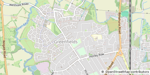 Map of Horley, Surrey