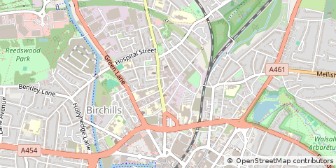 Map of Walsall, West Midlands
