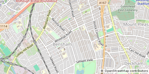 Map of Gateshead