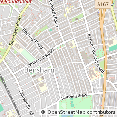 Map of Gateshead