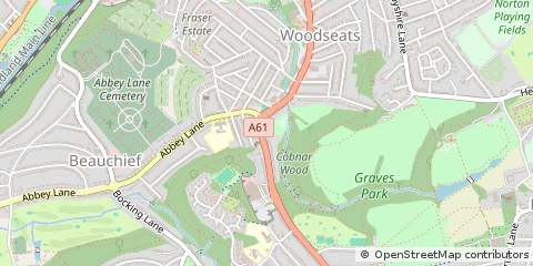 Map of South Yorkshire