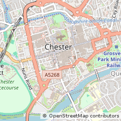 Map of Chester, Cheshire