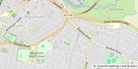 Map of Chelmsford, Essex