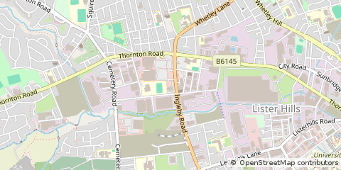 Map of Bradford, West Yorkshire
