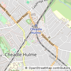 Map of Cheadle, Cheshire