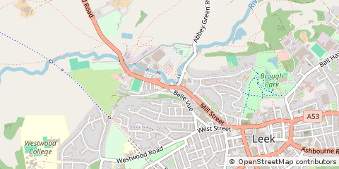 Map of Leek, Staffs