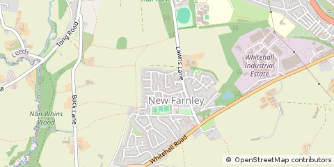 Map of Leeds, West Yorkshire