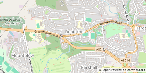 Map of Duntocher, Dunbartonshire