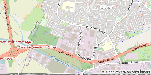 Map of Widnes, Cheshire