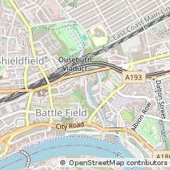 Map of Newcastle Upon Tyne, Tyne & Wear