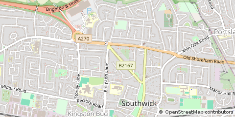 Map of Brighton, West Sussex