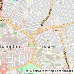 Map of Northampton, Northamptonshire
