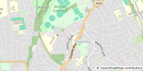 Map of Luton, Bedfordshire