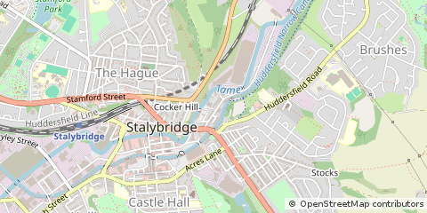Map of Stalybridge, Greater Manchester