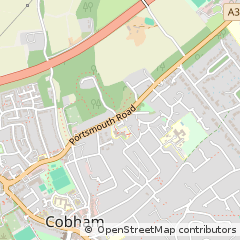 Map of Cobham, Surrey