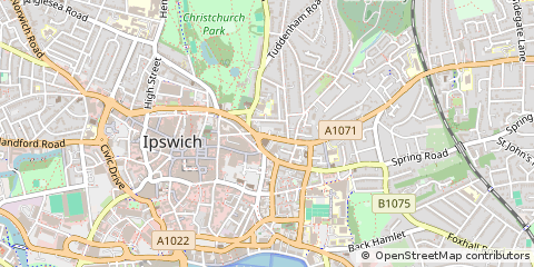 Map of Ipswich, Suffolk