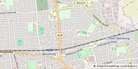 Map of Worthing