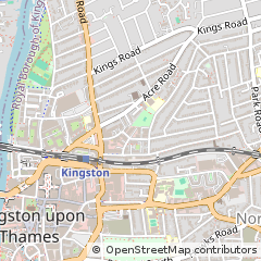 Map of Kingston Upon Thames, Surrey