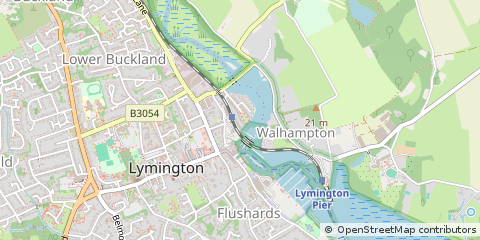 Map of Lymington, Hampshire