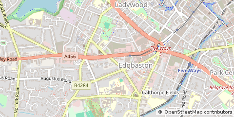 Map of Birmingham, West Midlands
