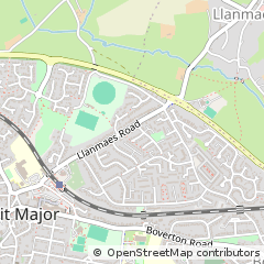 Map of Llantwit Major, Vale of Glamorgan