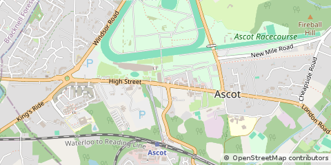Map of Ascot, Berkshire