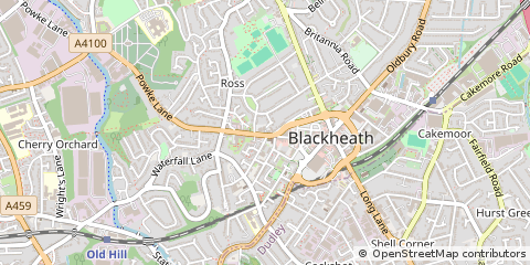 Map of Rowley Regis,, W.midlands.