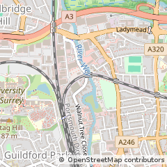 Map of Guildford, Surrey