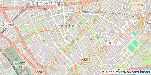 Map of South Kensington, London