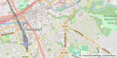 Map of Stockport, Cheshire