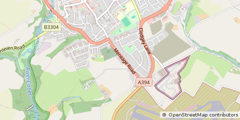 Map of Helston, Cornwall