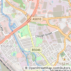 Map of Stoke on Trent, Staffordshire