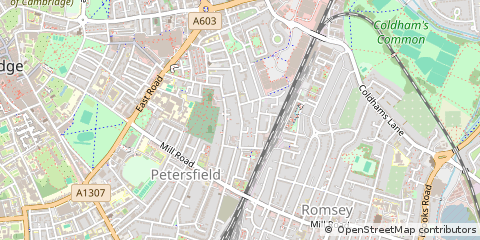 Map of Cambridge, Cambridgeshire