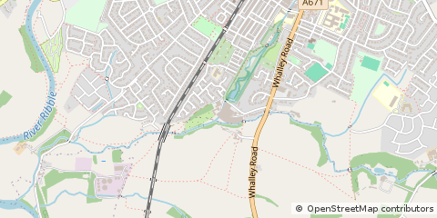 Map of Clitheroe, Lancs