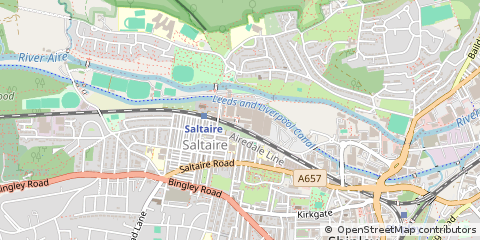 Map of Saltaire, West Yorkshire
