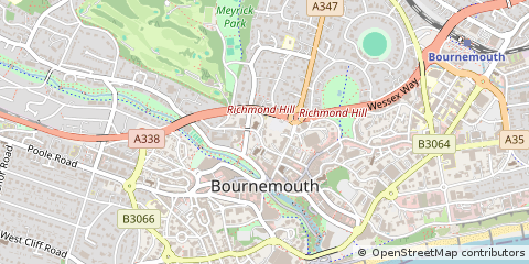 Map of Bournemouth, Dorset