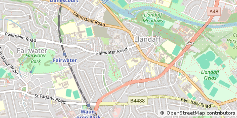 Map of Cardiff, South Glamorgan