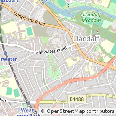 Map of Cardiff, South Glamorgan