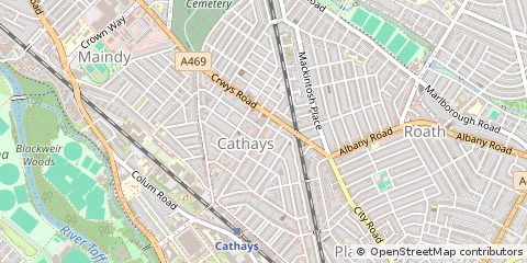 Map of Cardiff