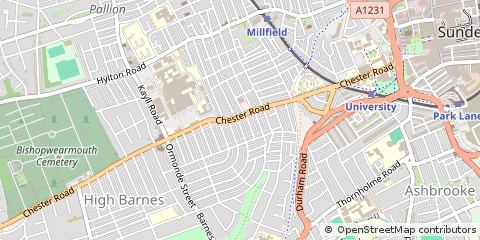 Map of Sunderland